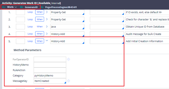 pega assignment history